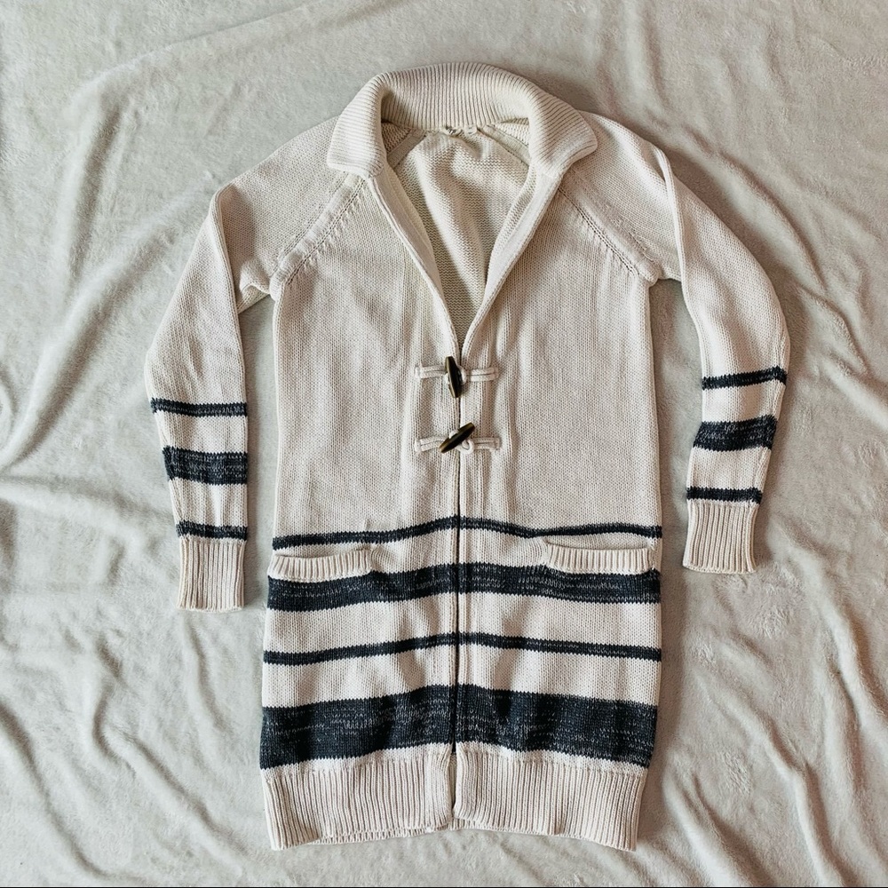 Gap Long Cardigan White/Grey size Small
